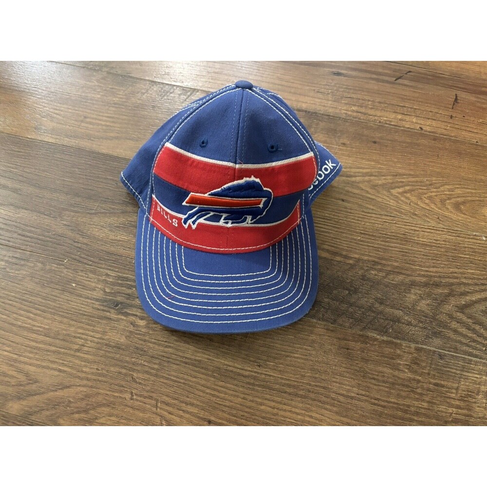 Vintage Buffalo Bills Reebok NFL Fitted L/XL On-Field Hat Rare Blue Red Cap